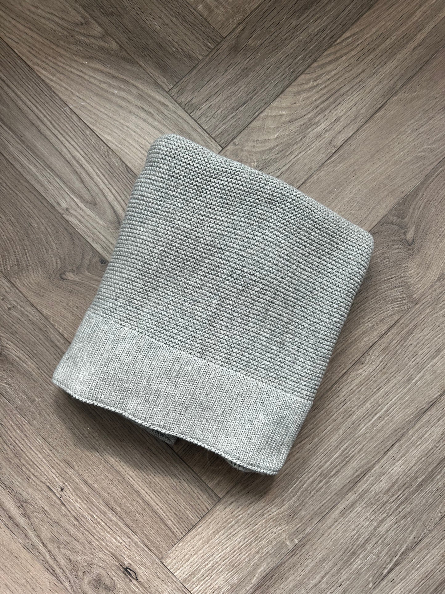 Grey Personalised Cotton Blanket