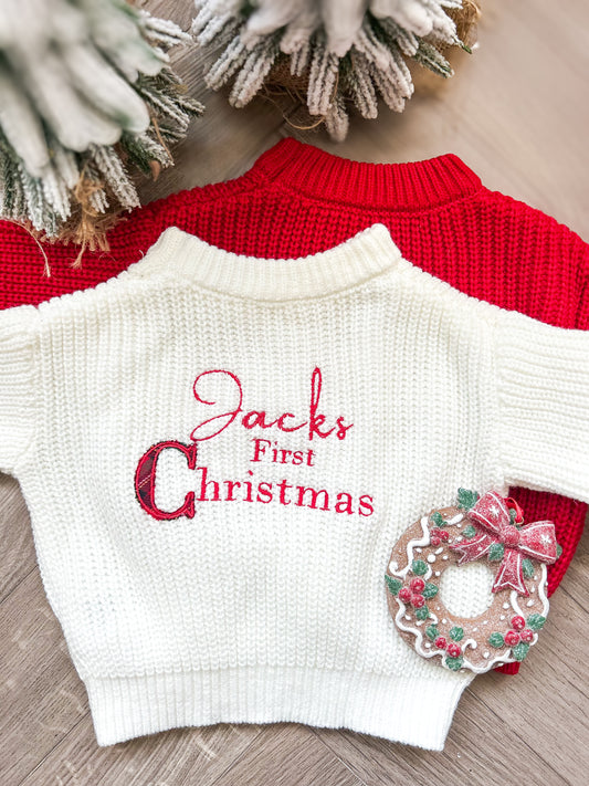 'First Christmas' Knit Jumper